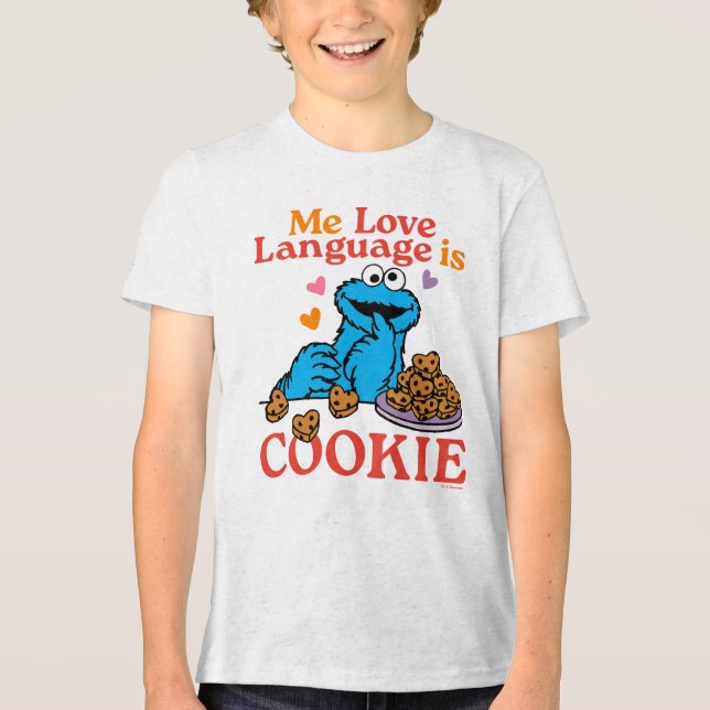 T-shirt En Tri-matière Cookie Monster | Citation de la Saint Valentin (Recto)