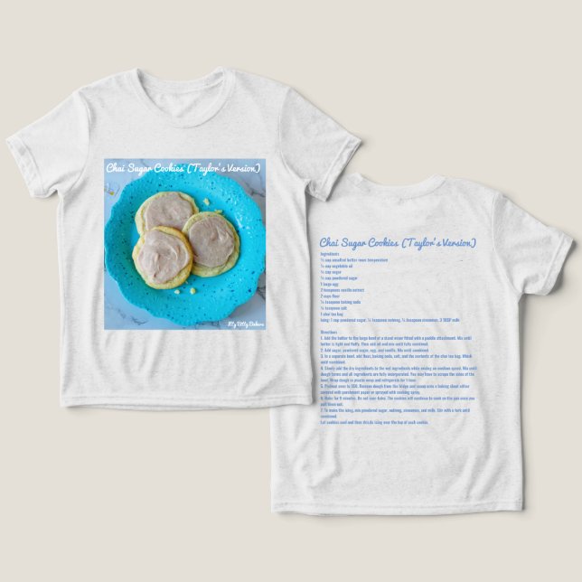 T-shirt En Tri-matière Cookies Chai Sugar (Design Recto & Verso)