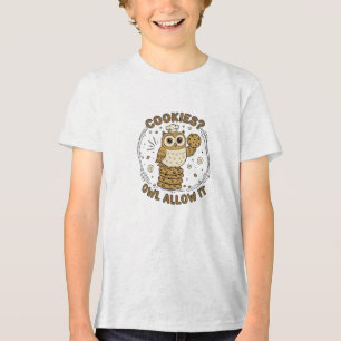 T-shirt En Tri-matière "Cookies, Owl Allow It" CUISINE DE HIBOU MIGNON 