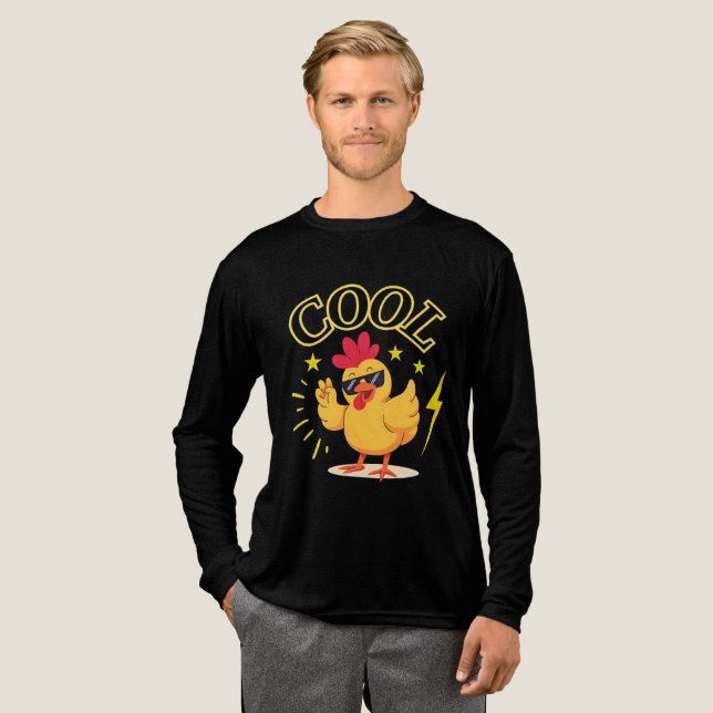 T-shirt En Tri-matière Cool Chick – Retro Funny Chicken T-Shirt (Recto complet)