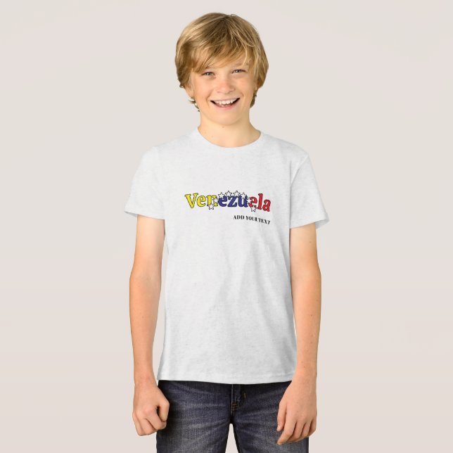 T-shirt En Tri-matière cool country flag customize kid's Venezuelan 1 (Recto plein)
