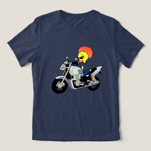 T-shirt En Tri-matière Cool Duck Riding a Motorcycle (Design Recto)