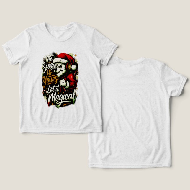 T-shirt En Tri-matière Cool Kids Christmas Edgy Santa Bear DJ Tee (Design Recto & Verso)