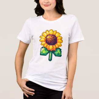 T-shirt En Tri-matière Cool Pixel Art Sunflower