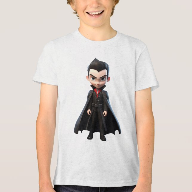 T-shirt En Tri-matière Cool Vampire Boy - Dark & Stylish Kids’ (Recto)