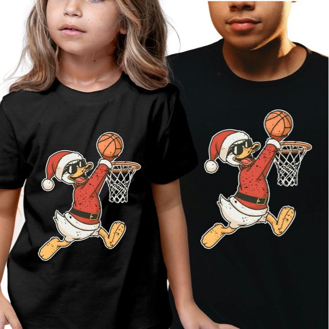 T-shirt En Tri-matière Coolest Christmas Sporty Duck Slam Dunk  (Créateur téléchargé)