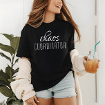 T-shirt En Tri-matière Coordinateur Chaos Moderne tendance<br><div class="desc">Chaos Coordinator Modern Tri-Blend Shirt tendance présente un design simple de "chaos coordinateur" dans un amusant texte typographique noir. Parfait pour cette maman occupée,  enseignant,  chef d'équipe sportive ou patron de travail. Créé par Evco Studio www.zazzle.com/store/evcostudio</div>