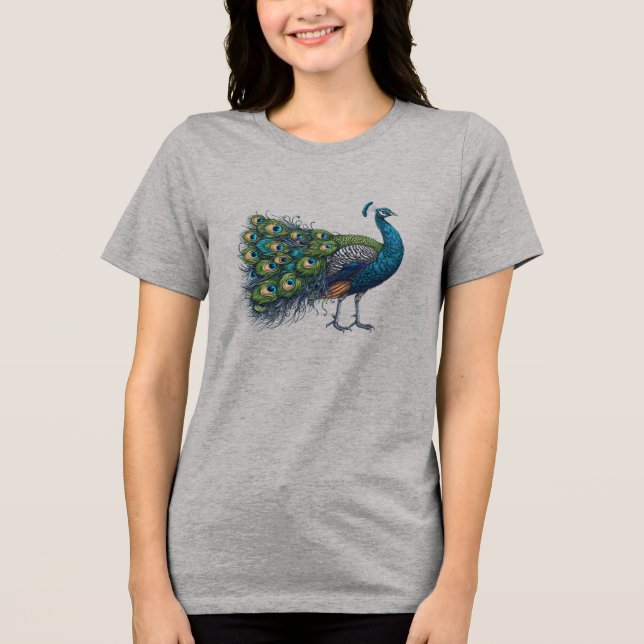 T-shirt En Tri-matière Coquille Bella+Canvas Tri-Mélend féminin (Recto)