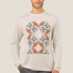 T-shirt En Tri-matière Coral bleu rouille Abstraite Crisscross Sud-Ouest
