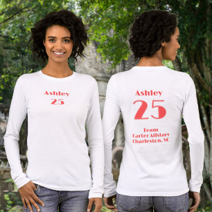 T-shirt En Tri-matière Coral Nom, Numéro, Équipe (Limelight)