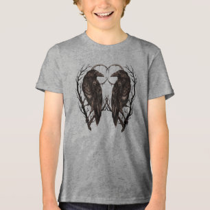 T-shirt En Tri-matière Corbeau dans un arbre mort - Art gothique sombre