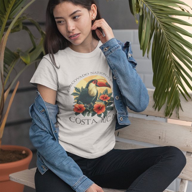 T-shirt En Tri-matière Corcovado Costa Rica Toucan (Créateur téléchargé)