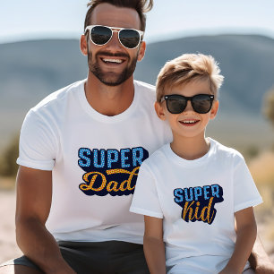 T-shirt En Tri-matière Correspondance Super Papa & Super Kid Sidekick Pèr