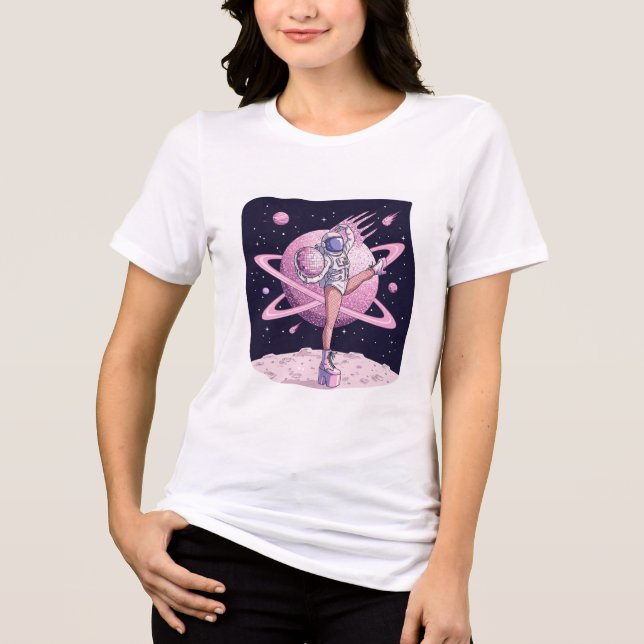 T-shirt En Tri-matière Cosmic Disco Astronaut Tee 💫 💖 (Recto)
