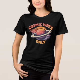 T-shirt En Tri-matière Cosmic Vibes Only Vintage 90s Space Planet Retro G