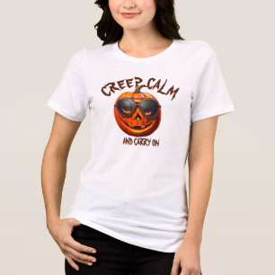 T-shirt En Tri-matière Costume Citrouille Monster Creep Calm Halloween