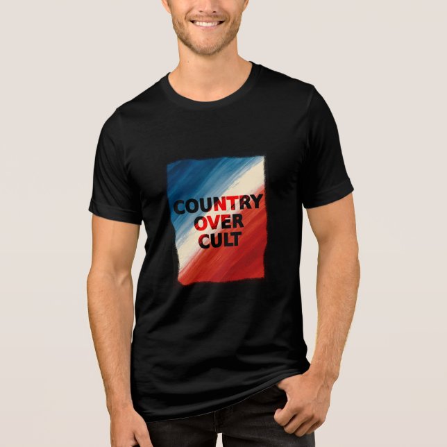 T-shirt En Tri-matière Country Over Cult – Patriotic Paint Streaks (Recto)