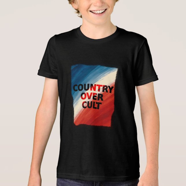 T-shirt En Tri-matière Country Over Cult – Patriotic Paint Streaks (Recto)