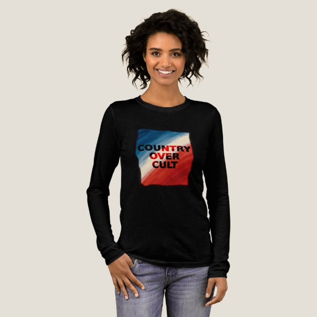 T-shirt En Tri-matière Country Over Cult – Patriotic Paint Streaks (Recto complet)