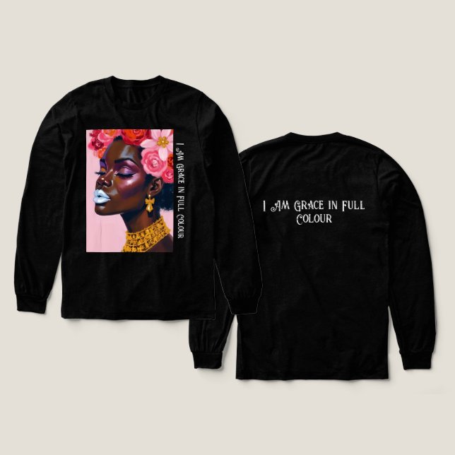 T-shirt En Tri-matière Couronné dans Floral Queen en fleurs (Motif recto et verso)