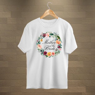 T-shirt En Tri-matière Couronne de fleurs de rose d'automne de la mariée 