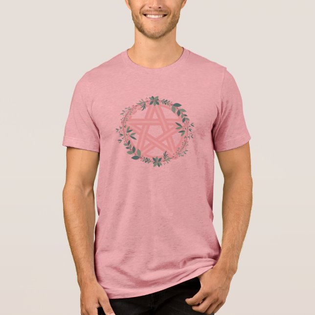 T-shirt En Tri-matière Couronne de pentacle - rose pastel (Recto)