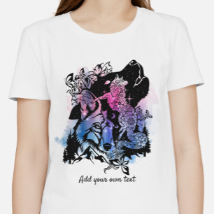 T-shirt En Tri-matière Coyote américain personnalisé   Violet rose