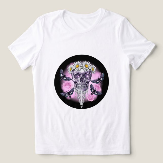 T-shirt En Tri-matière Crâne Daisy Queen Tee 💀 🌼 (Design Recto)