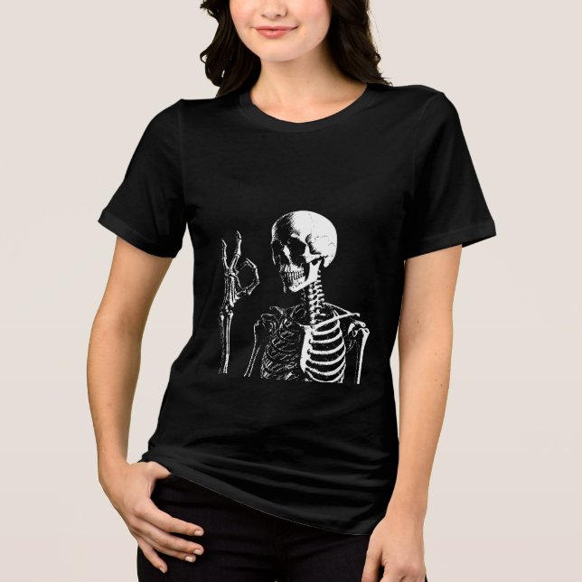 T-shirt En Tri-matière crâne drôle (Recto)