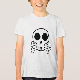 T-shirt En Tri-matière Crâne éffrayant sur un arrière - plan noir
