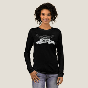 T-shirt En Tri-matière Crâne et ailes blanc déchiré