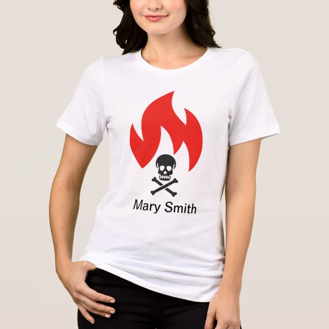 T-shirt En Tri-matière Crâne et feu (Recto)