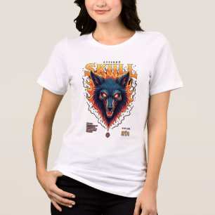 T-shirt En Tri-matière Crâne Steidon - Tête de loup flamboyant Tee