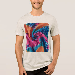 T-shirt En Tri-matière Cravate-colorant et design Motif rayonnant