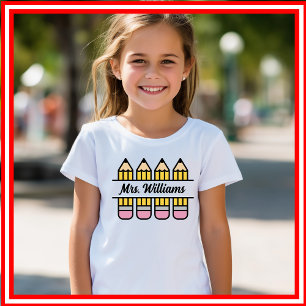 T-shirt En Tri-matière Crayon Enseignant Retour À L'Appréciation De L'Éco