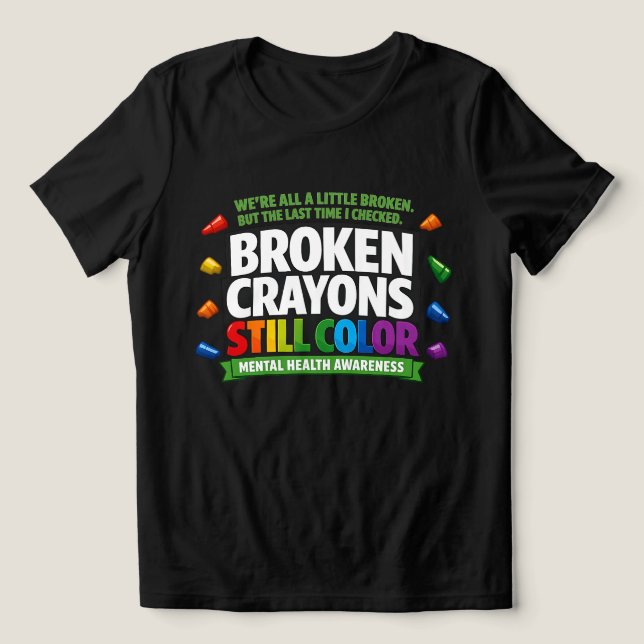 T-shirt En Tri-matière Crayons Cassés (Design Recto)