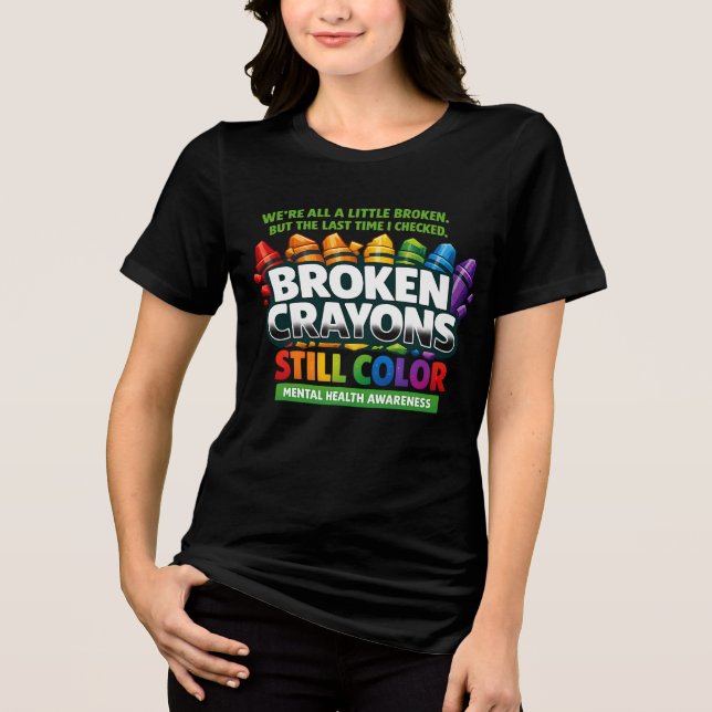 T-shirt En Tri-matière Crayons Cassés (Recto)
