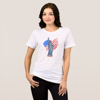 T-shirt En Tri-matière Création patriotique vintage pour le 4 juillet
