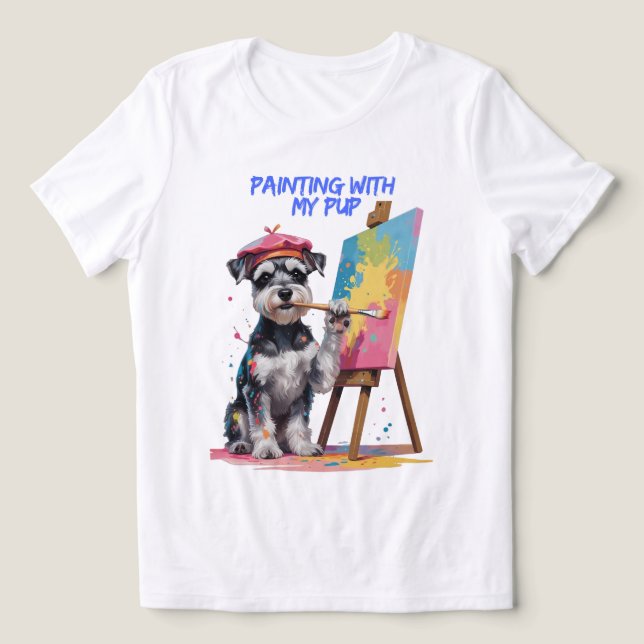 T-shirt En Tri-matière Creative Pup - The Artistic Miniature Schnauzer (Design Recto)