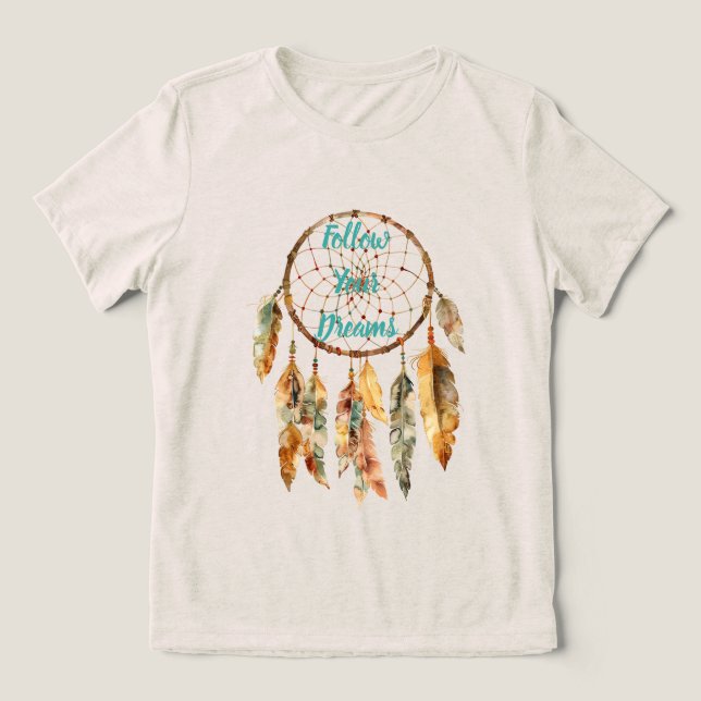 T-shirt En Tri-matière Crème Rustique Floral Boho (Design Recto)