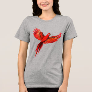 T-shirt En Tri-matière Crimson Macaw / Red Parrot en vol
