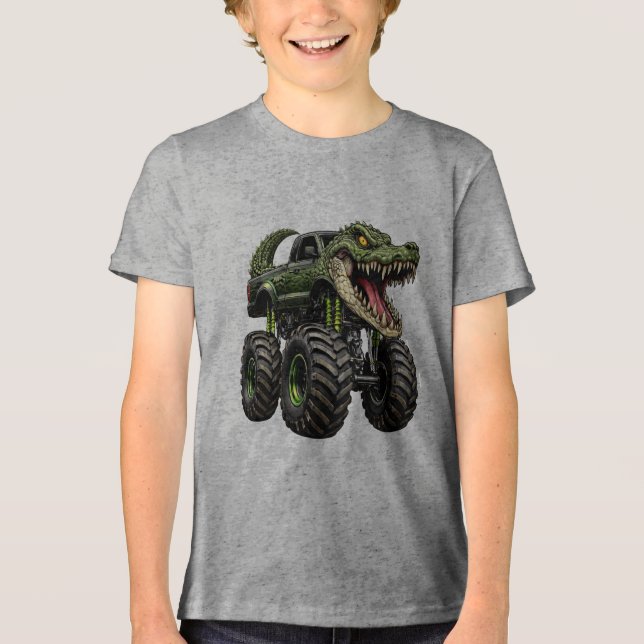T-shirt En Tri-matière Crocodile Off-Road Monster Truck (Recto)