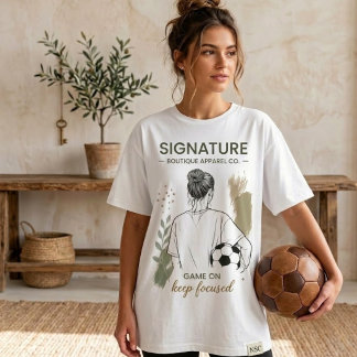 T-shirt En Tri-matière Croquis de fille de football en aquarelle Tri-Blen