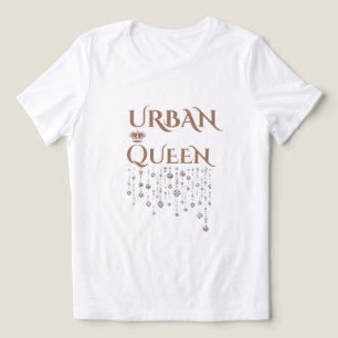 T-SHIRT EN TRI-MATIÈRE CROWN QUEEN DIAMANT RARE TAN FEMME TRI-MÉLANGE