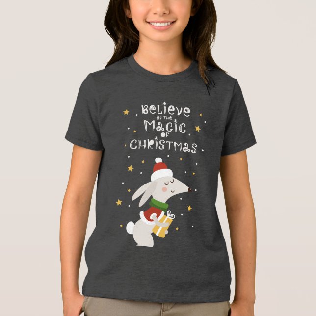T-shirt En Tri-matière Croyez En La Magie Du Chou De Noël (Recto)