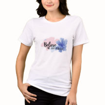 Croyez en Vous-Même - Typographie Florale Aquarell