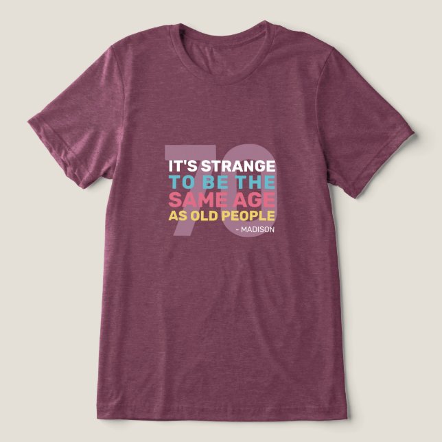 T-shirt En Tri-matière Custom Age & Name Funny Senior Birthday (Design Recto)