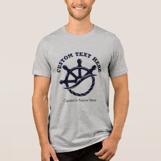 T-shirt En Tri-matière Custom Captain Boat Nautical Gift