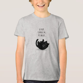 T-shirt En Tri-matière Custom Live Laugh Leave Funny Cat Boys’