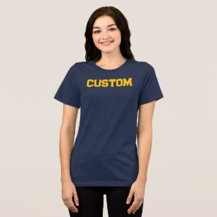 T-shirt En Tri-matière Custom Navy & Gold University